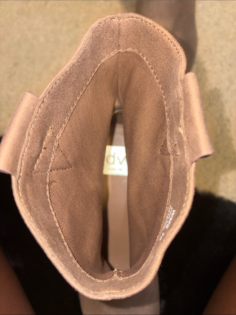 Dolce Vita Taupe Suede-Look Ankle Booties - Picture 3 of 7